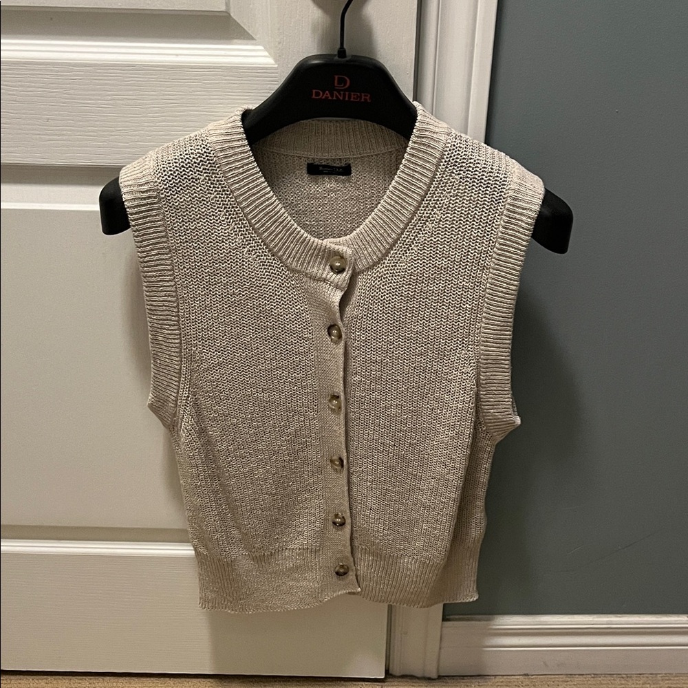 Massimo Dutti Cream Knit Top
